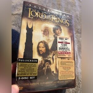The Lord Of The Rings The Two Towers DVD movie . New sealed